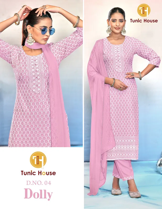 Dolly By Tunic House Viscose Rayon Kurti With Bottom Dupatta Online Wholesale