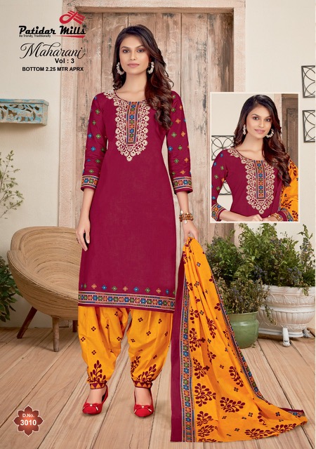 Patidar Maharani 3 Fancy Casual Daily Wear Printed Cotton Dress Material Collection
