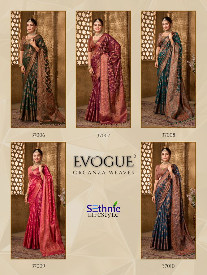 Evogue Vol 2 By Sethnic Organza Wedding Wear Saree Wholesale Price In Surat