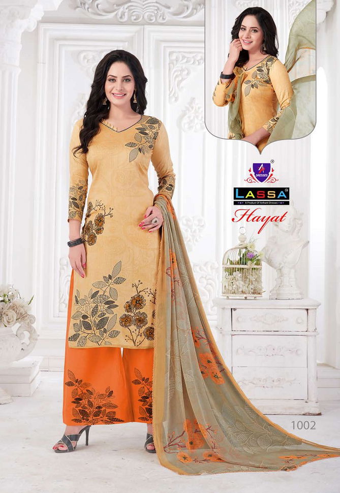 Arihant Lassa Hayat Printed Cotton Casual Wear Dress Material Collection
