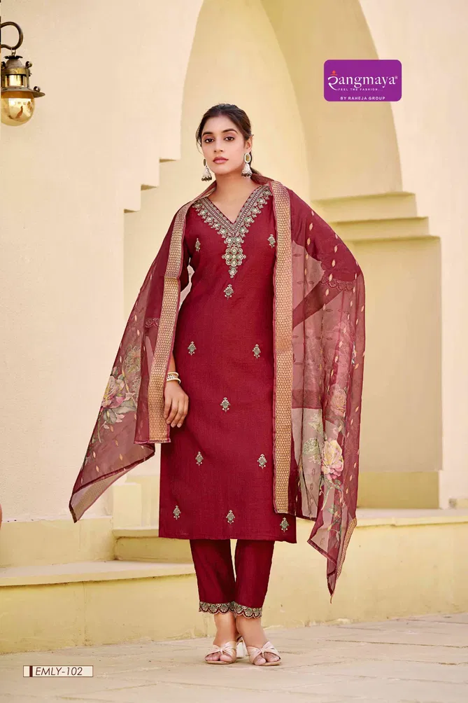 Emly By Rangmaya Designer Kurti With Bottom Dupatta Exporters In India