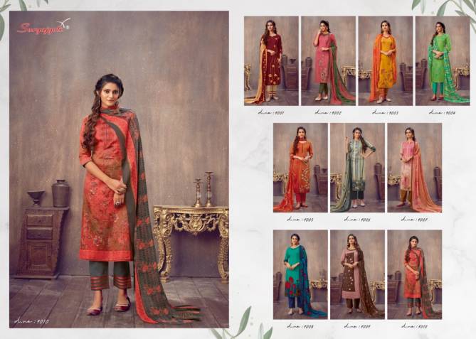 Suryajyoti Zaira 9 Latest Designer Casual Wear Heavy Jam Satin Dress Material Collection