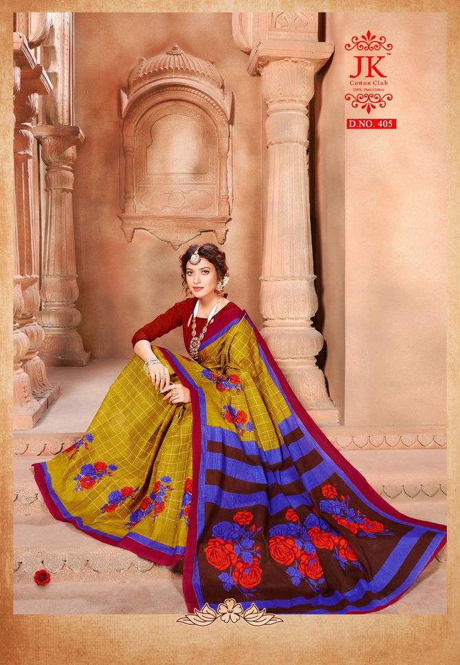 Jk Vaishali 4 Designer Regular Wear Cotton Printed Saree Collection
