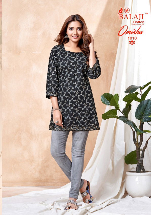 Balaji Omisha Vol 1 Cotton Printed Short Kurtis Catalog
