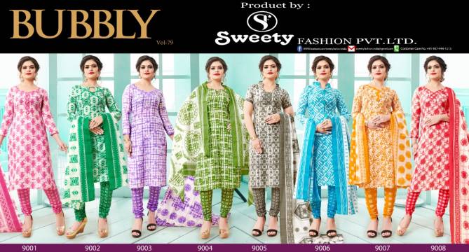 Sweety Bubbly Vol 79 Casual Wear Printed Cotton Dress Material Collection