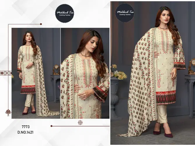 Mehboob Tex 11420 And 1421 Cotton Pakistani Dress Material Suppliers In India