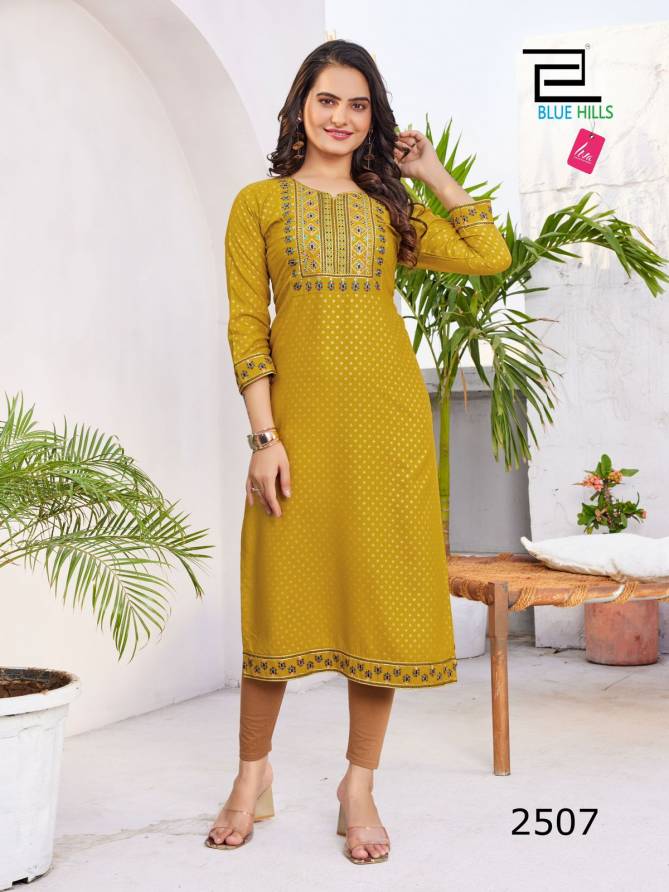 Solid Vol 25 By Blue Hills 2501 to 2508 Kurti suppliers in India