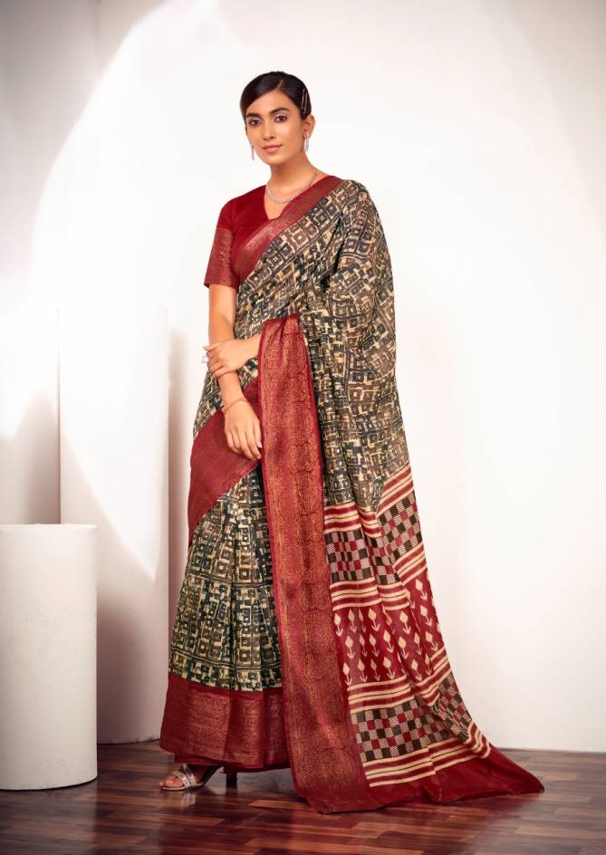 Sr Mahira Fancy Wear Pure Handlooms Printed Festive Wear Designer Saree Collection
