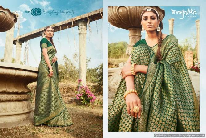 Monjolika Mishri Banarasi Festive Wear Designer Heavy Silk Saree Collection
