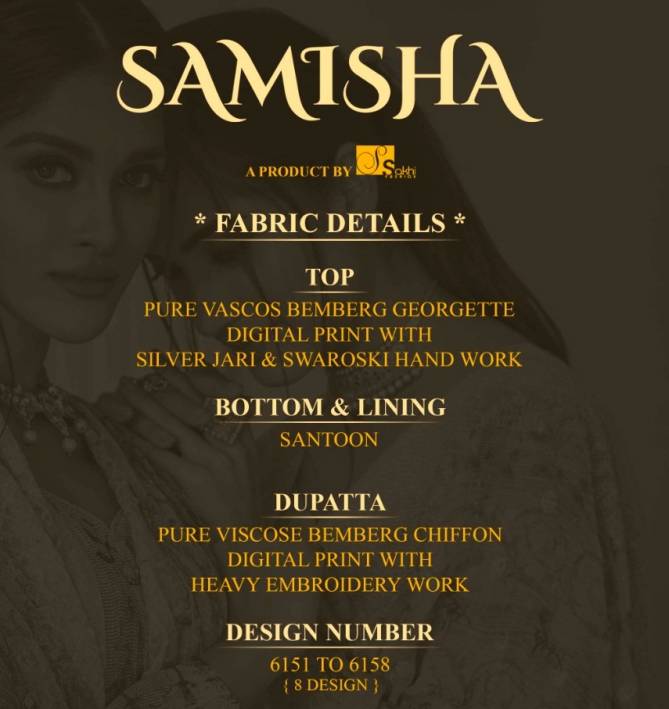 Hotlady Samisha 6151 Series Latest Heavy Embroidered Digital Printed With Silver Jari And Swariski Hand Work Designer Salwar Suits  Collection 