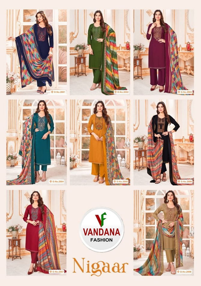 Nigaar Vol 2 By Vandana Dress Material Wholesale Market In Surat With Price