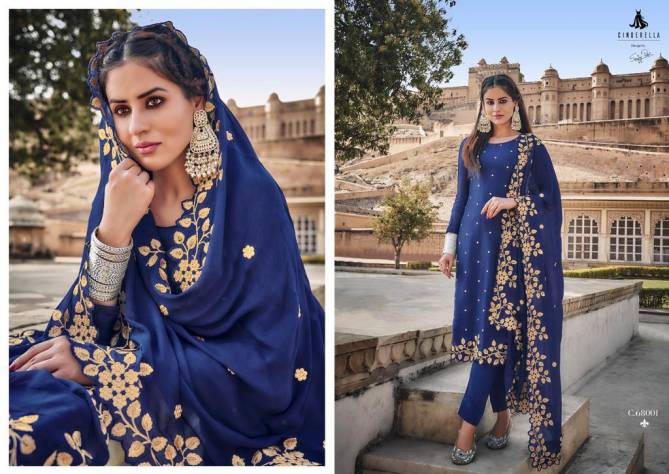 Cinderella Reem Fancy Silk Embroidery Festive Wear Designer Latest Salwar Kameez

