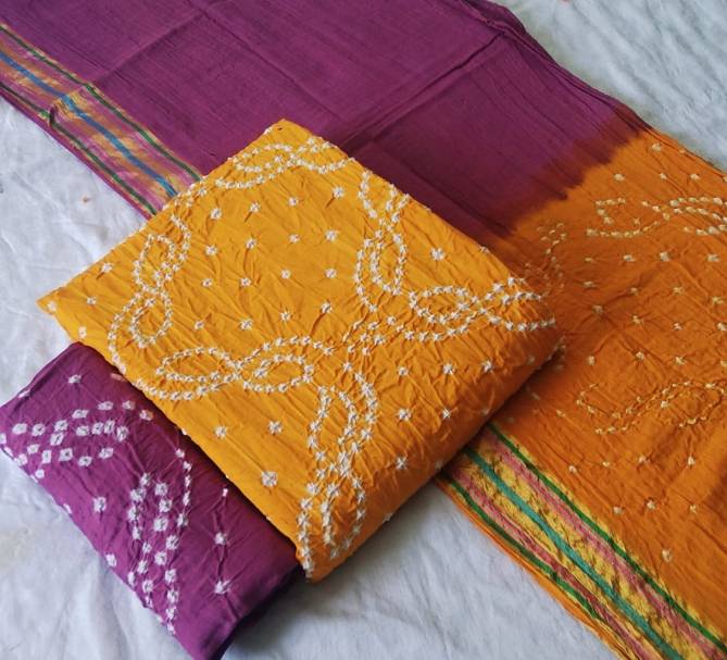 Satin Bandhej 2.0 Regular Wear Cotton Printed Designer Dress Material Collection