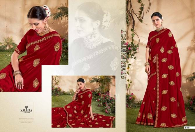 Kalista Super Hit 2 Heavy Festive Wear Vichitra Silk Saree Collection