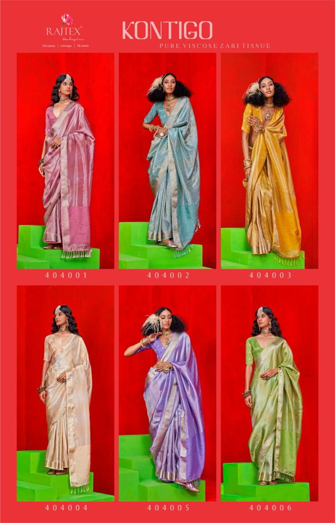 Kontigo By Rajtex Viscose Causal Wear Saree Wholesale In India