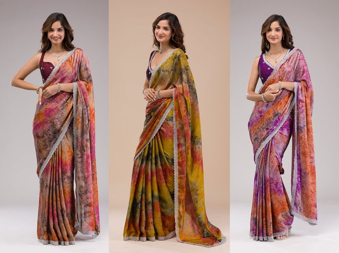 BT 3118 Colours Georgette Designer Printed Saree Maunfacturers