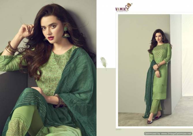 Vamika Ruhana Viscos Silk Festive Wear Designer Heavy Ready Made Collection
