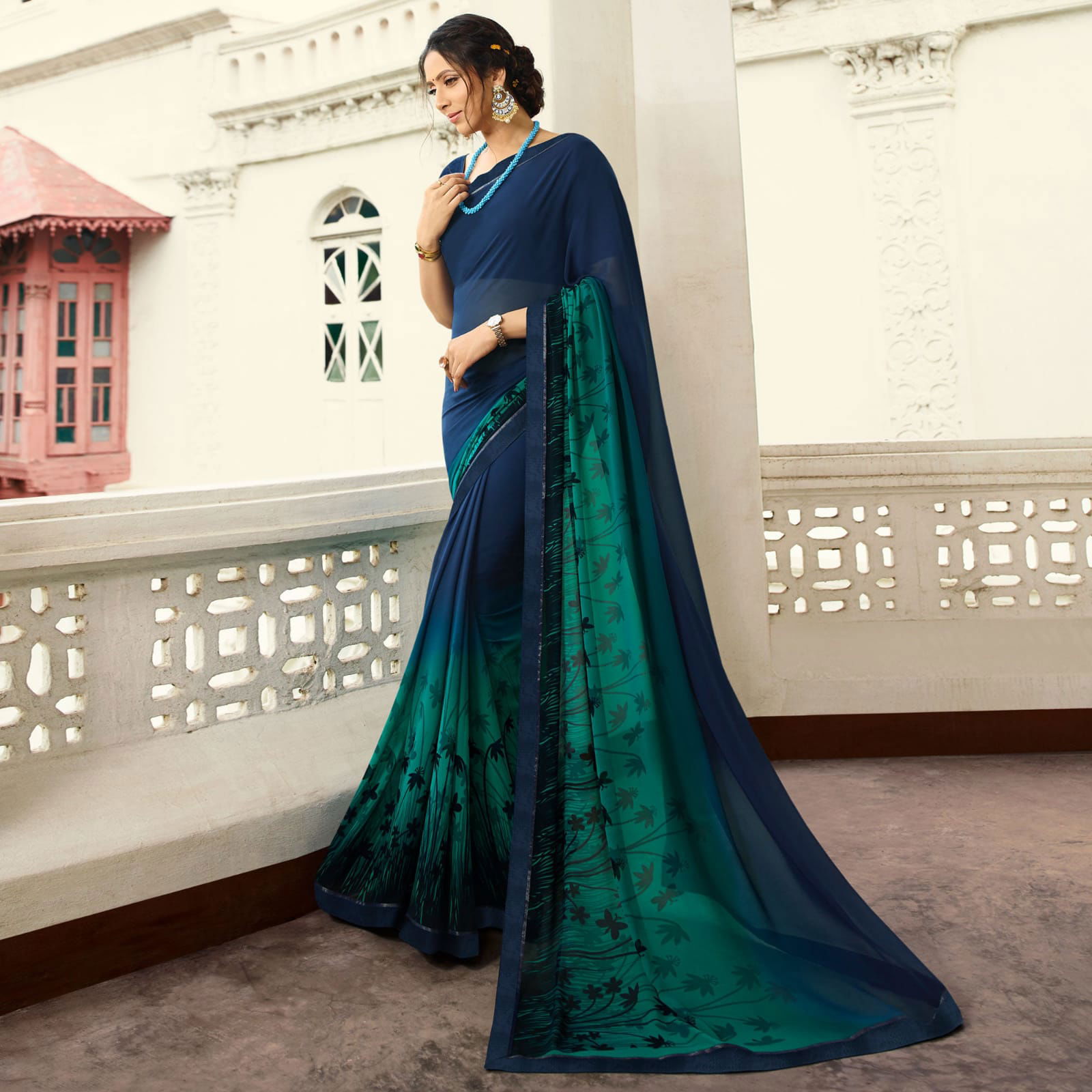 Gc Georgette Silk Daily Wear Printed Bulk sarees Orders In India