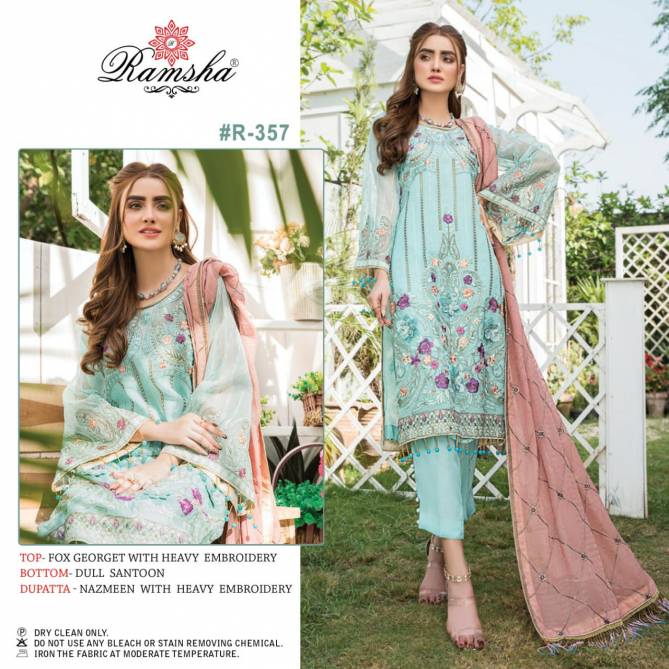Ramsha R 23 Exclusive Festive Wear Georgette Heavy Embroidery Pakistani Wear Salwar Kameez collection

