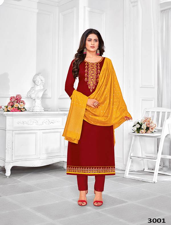 Heeraya Designer  Latest Designer Heavy Festive Wear Jam Cotton Embroidery Work Dress Material Collection
