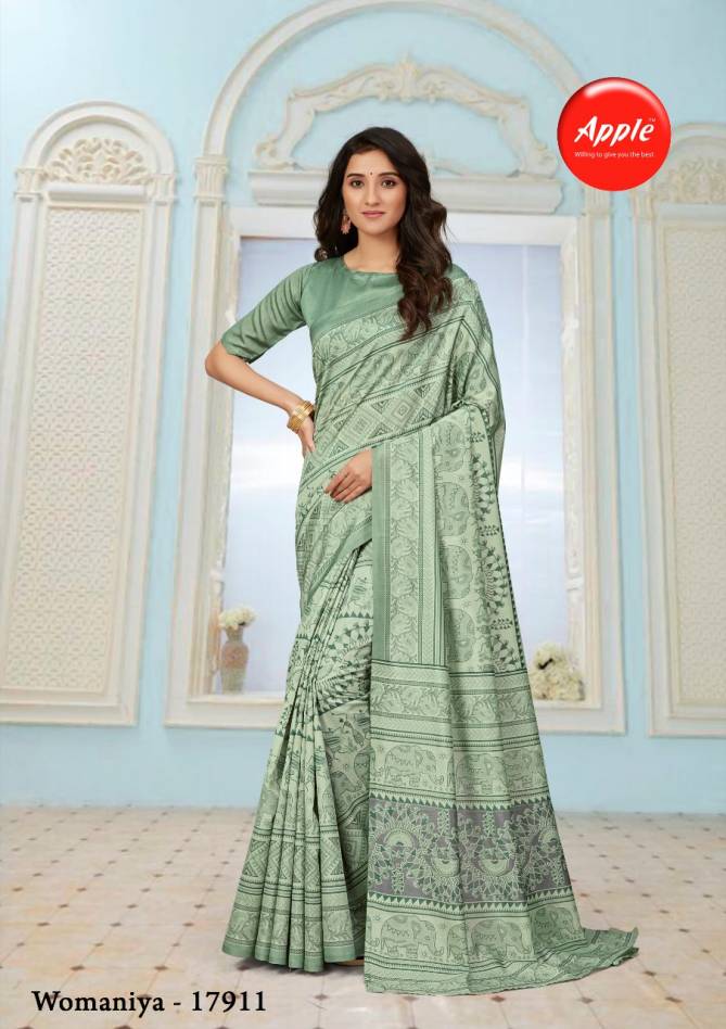 Apple Womaniya Latest Bhagalpuri Silk Casual Wear Decent Look Saree Collection
