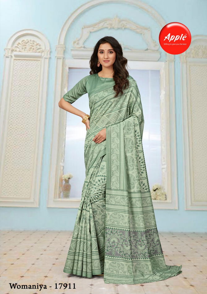 Apple Womaniya Latest Bhagalpuri Silk Casual Wear Decent Look Saree Collection
