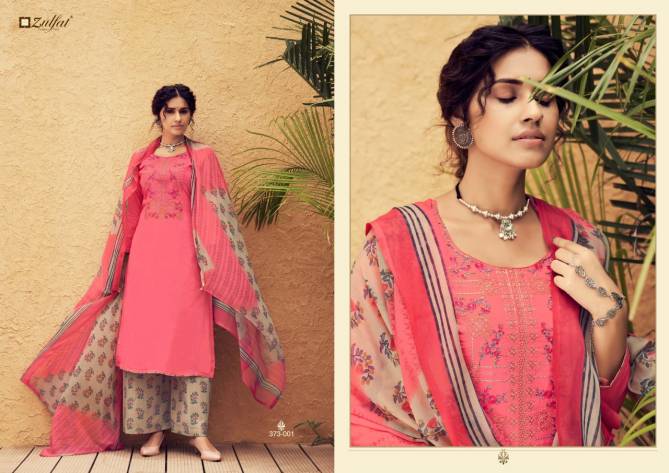 Zulfat Mahonia Designer Fancy Casual Wear Jam Cotton Printed Dress Material Collection