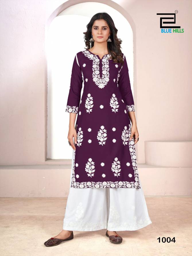 Victoria Vol 3 By Blue Hills Rayon Kurti With Bottom Orders In India