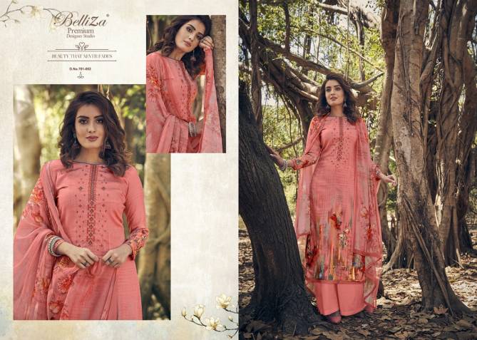 Belliza Layla Festive Wear Heavy Jam Cotton Satin Digital Print with Beautiful Fancy Embroidery work  Dress Materials Collection
