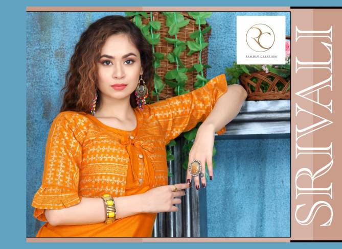 Rc Srivali Latest Fancy Casual Daily Wear Rayon Designer Kurti Collection