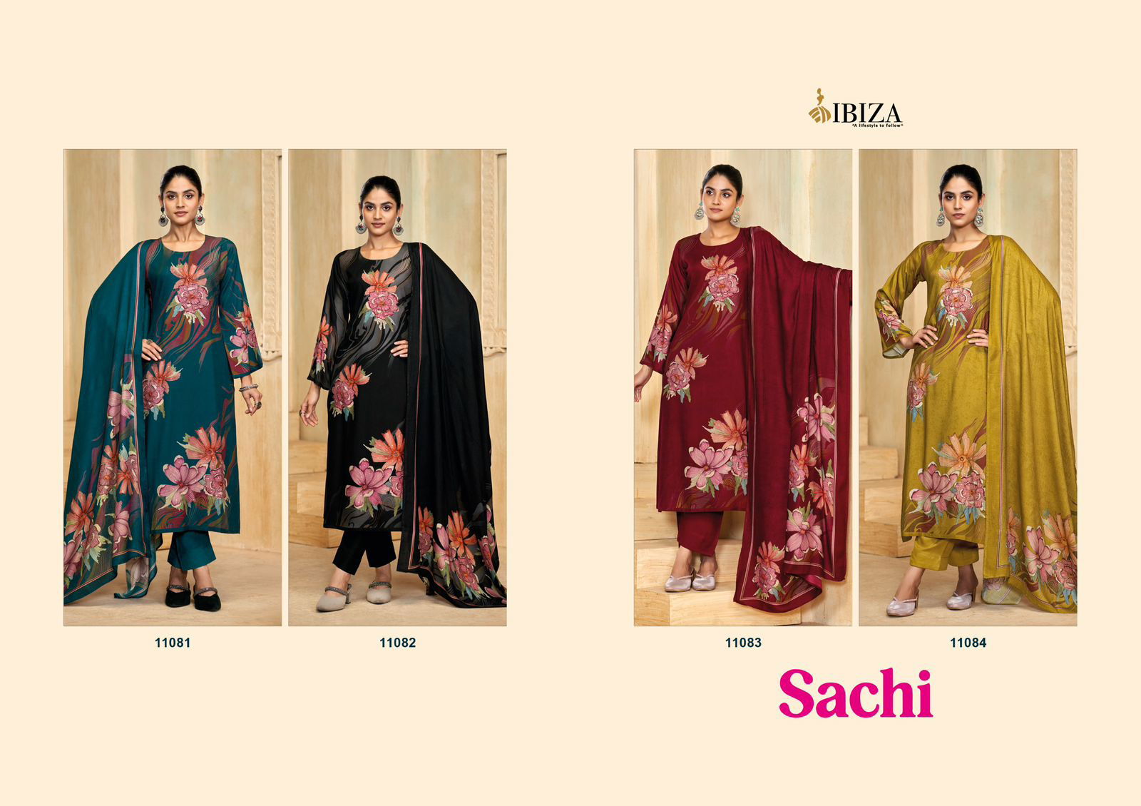 Sachi By Ibiza Pashmina Digital Printed Dress Material Orders In India