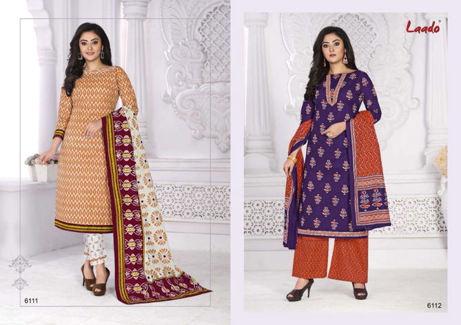 Laado Print 61 Fancy Regular Wear Cotton Printed Dress Material Collection