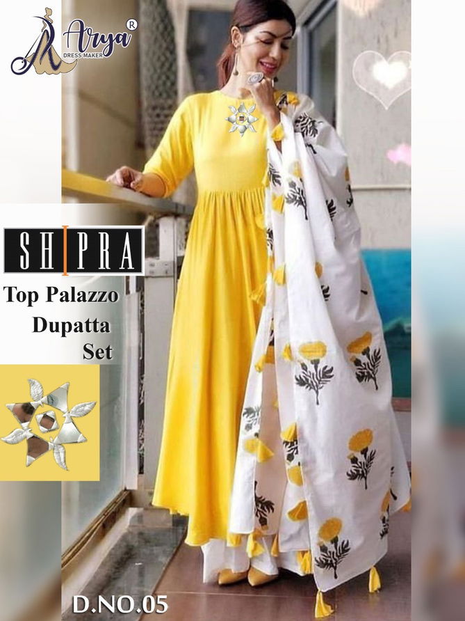 Shipra By Arya Dress Maker Cotton Kurti With Bottom Dupatta Catalog