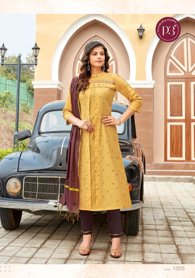 P3+ NARGIS Latest Casual Wear Pure Viscose Mulsine Print With Embroidery Work With Full inner Pure Banarasi Dupatta With Bottom Collection