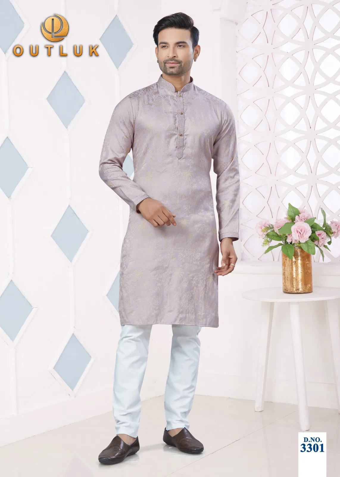 Outluk Wedding Collection Vol 33 Jaquard Mens Wholesale Kurta Pajama Manufacturers