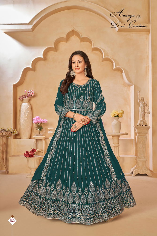 Aanaya Vol 168 Faux Georgette Long Designer Salwar Suits Catalog
