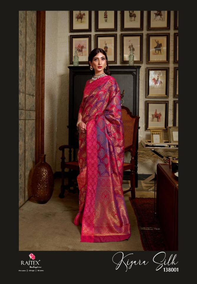 Rajtex Kiyara Latest Fancy Heavy Designer Soft Weaving Silk Festive Wear Saree Collection
