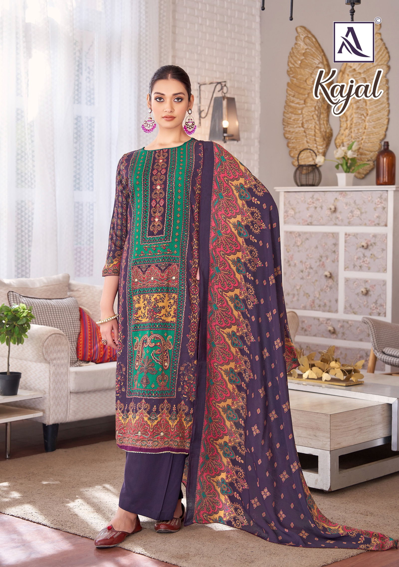 Kajal By Alok Suit Viscose Reyon Dress Material Wholesalers In Delhi