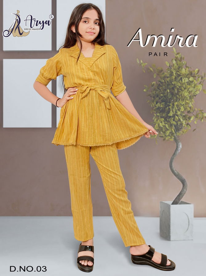 Amira Pair Fir Girls Top With Pant Kids Catalog