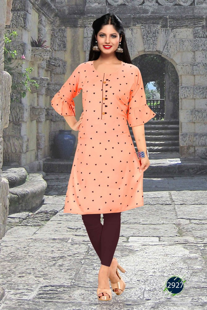 Trendy Shivi 1 Latest Fancy Regular Casual Wear Rayon Printed Designer Kurtis Collection
