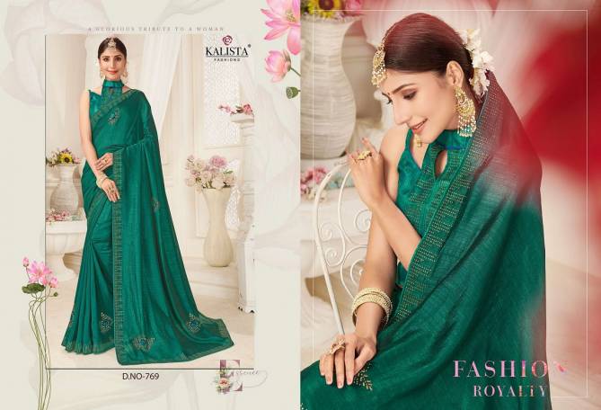 Kalista Anokhi Latest Designer Party Wear Embroidery Worked Fancy Sarees Collection