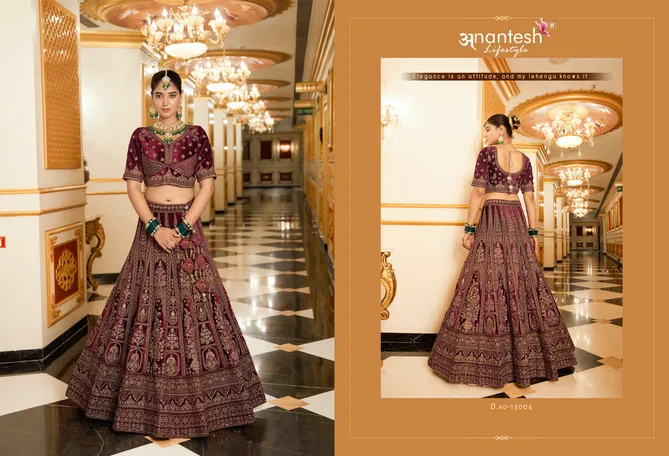 Wedding Bride Vol 2 By Anantesh Velvet Lehenga Choli Suppliers In India