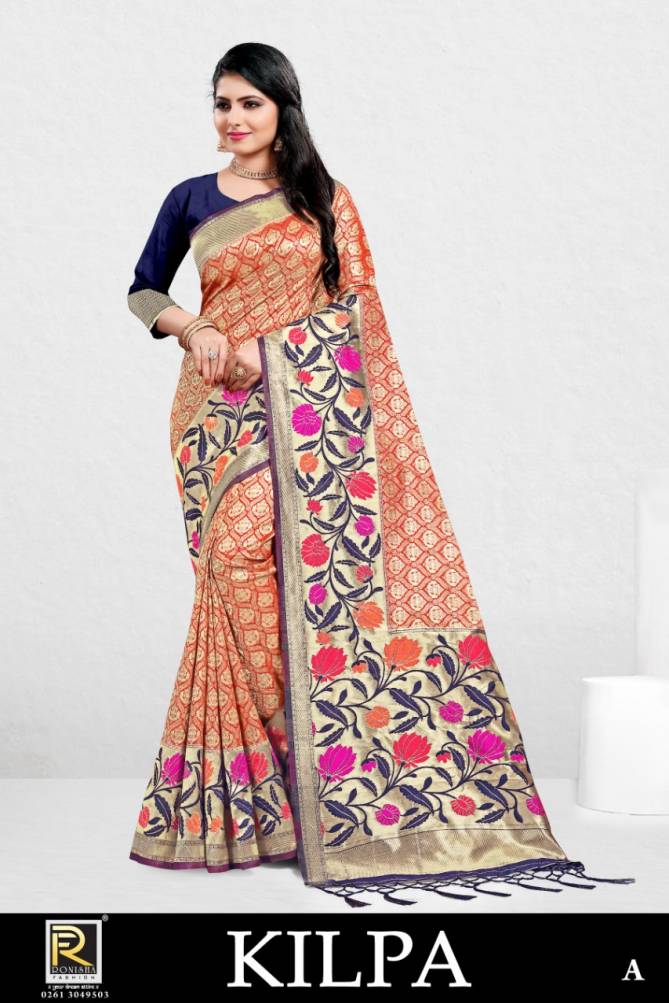 Ronisha Kilpa 2 New Exclusive Wear Pathani Silk Designer Saree Collection