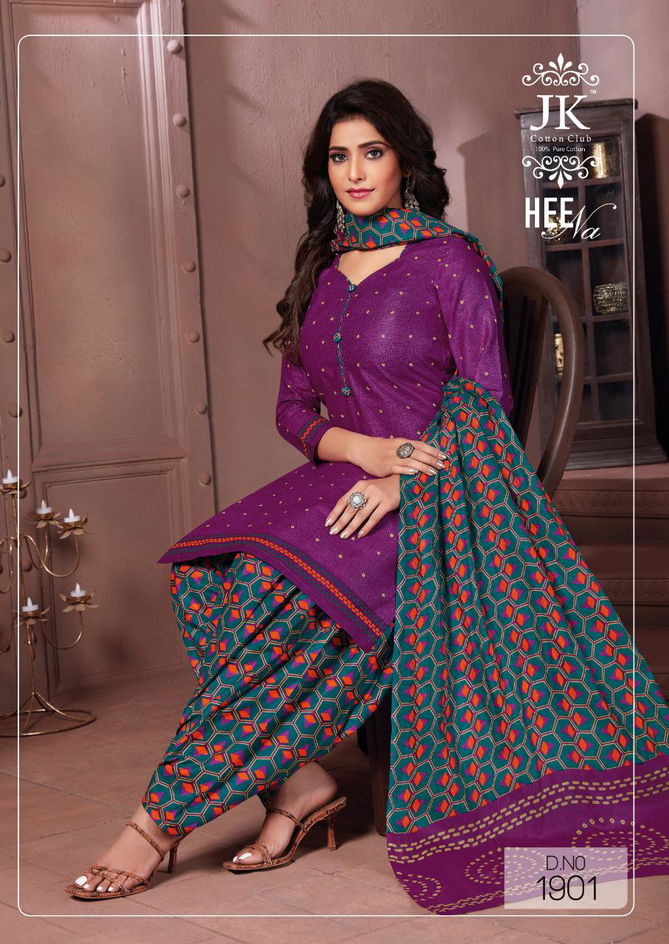 JK Heena 19 Casual Regular Wear Printed Cotton Dress Collection
