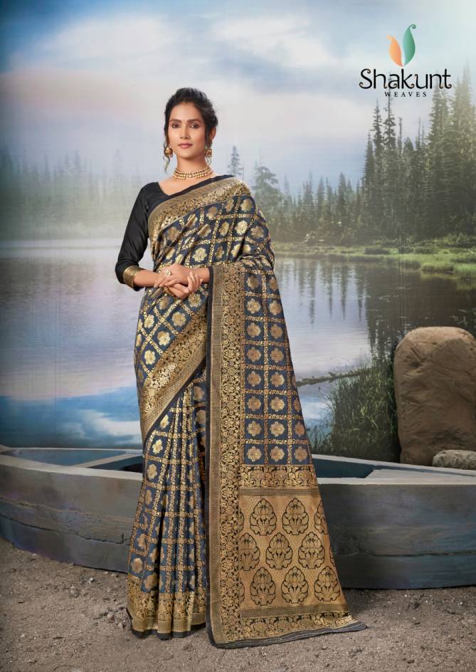 SHAKUNT PUSHP PRIYA Latest Designer Fancy Wedding Wear Pure Silk Saree Collection