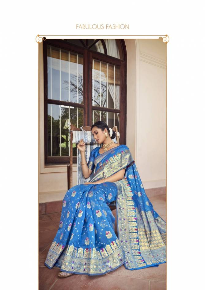 SHAKUNT NIDISHA Fancy Heavy Cotton Weaving Designer Saree Collection