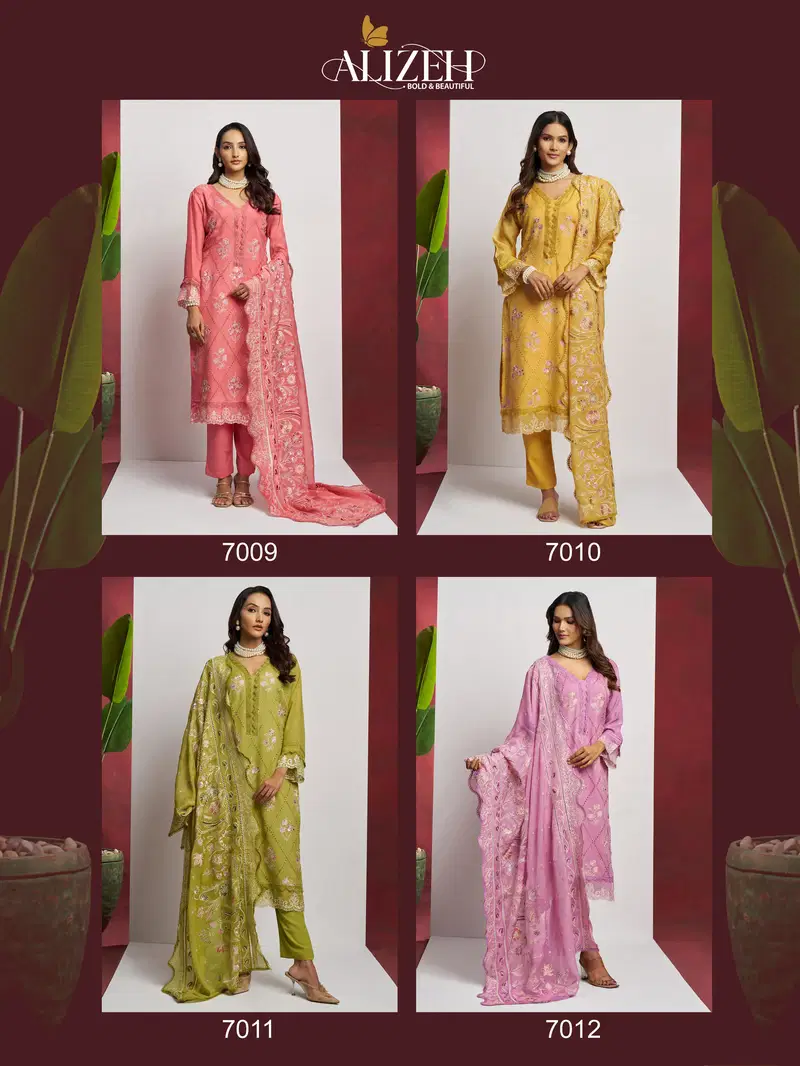 Saadgi By Alizeh Pure Organza Designer Salwar Kameez Suppliers In India