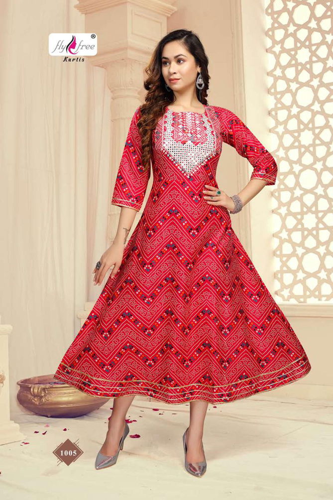 Fly Free Senorita Fancy Designer Ethnic Wear Anarkali Long Kurti Collection