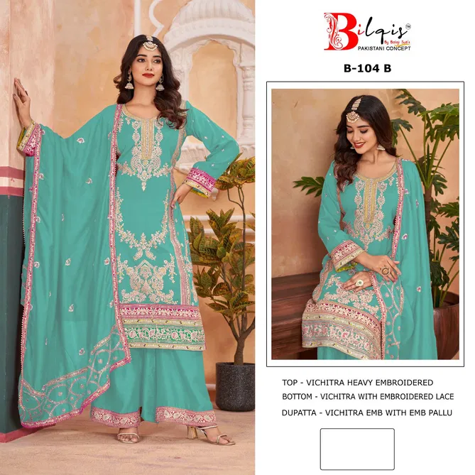 Bilqis B 104 A To C Pakistani Wholesale Salwar Suit Suppliers In Mumbai