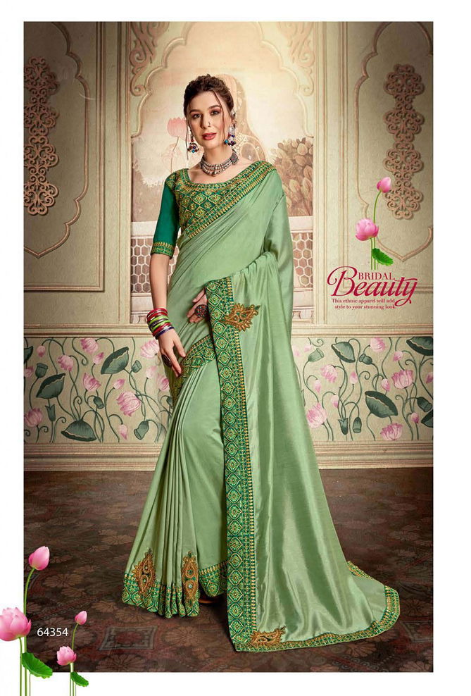 Kalista Century 2 Latest Fancy Designer Festive Wear Party Wear Vichitra Silk Saree Collection
